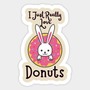 I just really love donuts Sticker